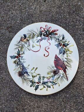 NWT Lenox Winter Greetings Fine Ivory China 10 3/4" Dinner Plate 1995 By Catheri